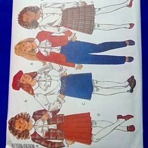 Butterick Girl jacket blouse skirt 7-8-10